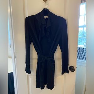 St. John knit 3/4 length belted sweater coat